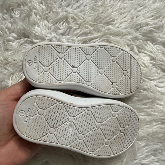 Carter's Pink Paw Print Sneakers Soft Slip-On Design - Picture 5 of 5